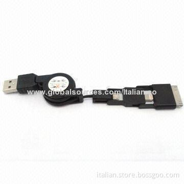 Retractable 3in1 USB cable for iphone5